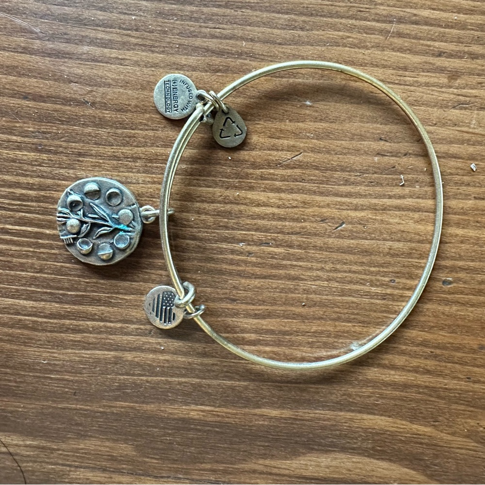 Gold Charm Bangle Bracelet